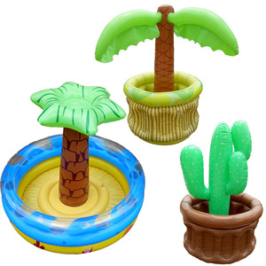 Cubo de Hielo Inflable con Forma de Palmera y Enfriador de Cactus para Fiestas en la Piscina, Material de PVC, Uso Universal - Product Image 1