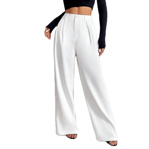<span class=keywords><strong>Pantaloni</strong></span> da Donna Casual Larghi a <span class=keywords><strong>Vita</strong></span> <span class=keywords><strong>Alta</strong></span> e Gamba Larga Abbinabili a Tutto - Product Image 1