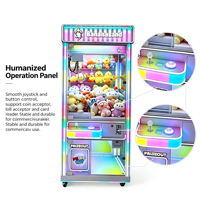 Machine à griffes lumineuse personnalisée avec éclairage RGB pour attraper des peluches, machine de jeu d'arcade pour parc d'attractions