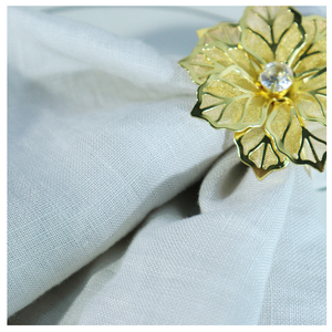 Serviettes en lin de coton de haute qualité nappes broderie à la mode jetable en gros couleur personnalisée pour les fêtes de mariage - Product Image 4