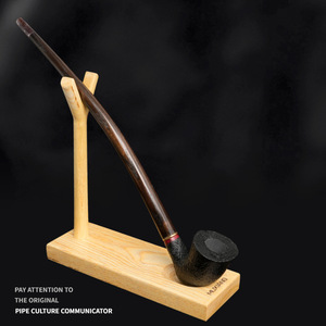 Heatherwood Pipe Bent Type Long Handle Tobacco Pipe For Straw Tobacco Men's Gift - Product Image 2