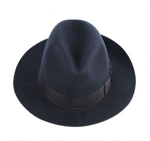 Sombrero Clásico R110 de Fieltro 100% Lana, Ala Ancha, Estilo Fedora Homburg, para Hombre, Informal, para Jazz y Fiestas - Product Image 1