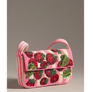 Elegante Bolso Bandolera Bordado a Mano con Cuentas de Semillas y Correa Ajustable - Product Image 6