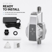 Pompa Booster Mini Smart 220V Magnet Permanen Cerdas dengan Frekuensi Variabel untuk Pemanas Air Kamar Mandi