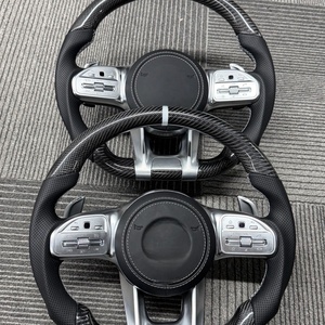 Volante de Fibra de Carbono y Cuero para <span class=keywords><strong>Mercedes</strong></span> E300, Clase G W205/W213/X253, Clase C/<span class=keywords><strong>E</strong></span>/S/GL, CLE, Modificación Nueva - Product Image 2