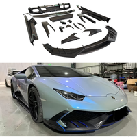Kit carrosserie en fibre de carbone style M amélioré pour Lamborghini Huracan LP610 : pare-chocs avant et arrière, jupes latérales, aileron arrière