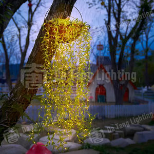 Remote Controlled Willow Style Ip65 Led Curtain Light Cascading Effect For Halloween Christmas Landscape Decoration Customizable - Product Image 3