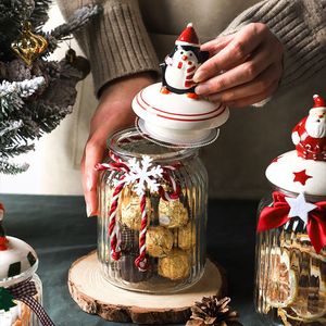 Pot à biscuits sur le thème de Noël, mignon, pratique, multicolore, cadeau pour les amis, les enseignants, décoration de la maison - Product Image 6