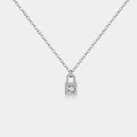 Delicado Collar con Colgante Cuadrado de Circonita, Chapado en Oro de 18K y Plata S925, Collar Rectangular de Plata Esterlina 925