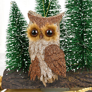 Décorations de Noël Artisanales de Luxe : Lustre en Forme de Hibou, Ornements Scintillants à Suspendre pour la Maison, l'Arbre, la Fenêtre ou comme Pendentif - Product Image 3
