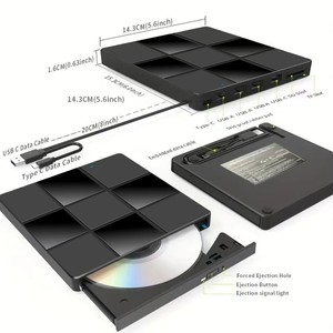 Di động Blu ray Burner USB 3.0 DVD người chơi bên ngoài Blu ray nhà văn DVD ổ đĩa USB Blu ray Máy nghe nhạc - Product Image 2