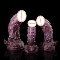 Dildo Dragon Fantaisie en Silicone, Jouet Anal en Forme de Créature, Énorme Plug Anal Réaliste Noué pour Femmes et Hommes, Étanche