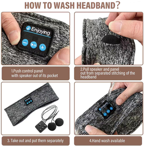 Ngủ Tai Nghe Headband, Mềm Mại Ngủ Âm Nhạc Không Dây Thể Thao Tai Nghe Với Ultra-Mỏng Loa <span class=keywords><strong>Stereo</strong></span>, Dài Thời Gian Chơi - Product Image 5