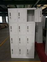 Vente en gros de casiers en acier à 12 portes avec serrure à clé, durables et imperméables pour une utilisation au bureau - Armoire de rangement pour vêtements
