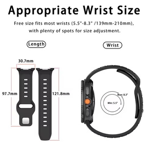<span class=keywords><strong>Correa</strong></span> Deportiva para Reloj <span class=keywords><strong>Samsung</strong></span> 8 Classic, <span class=keywords><strong>Correa</strong></span> de Silicona para Galaxy Watch 8 40mm 44mm, Accesorio para Reloj Inteligente - Product Image 3