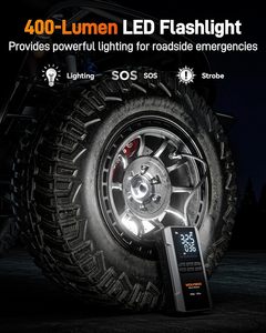 Arrancador de Coches WOLFBOX 3000A con Compresor de Aire, 59.2Wh, 160PSI, Batería Portátil para Coche, <span class=keywords><strong>Carga</strong></span> Rápida de 65W, Paquete de Batería de 12V - Product Image 6