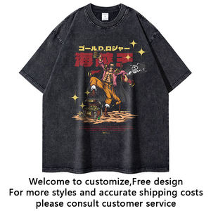 T-shirt stampata in stile Hip Hop retrò con stampa <span class=keywords><strong>Anime</strong></span> traspirante da uomo di moda promozionale di migliore qualità - Product Image 5