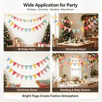 Guirlande triangulaire arc-en-ciel personnalisée, mini-décorations en lin multicolores pour mariage, fête, remise de diplôme, vente en gros, bannières de mariage personnalisées