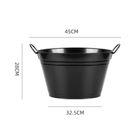 Seau de pêche en acier galvanisé étanche-Baignoire de stockage étanche de grande capacité pour appâts et outils de pêche