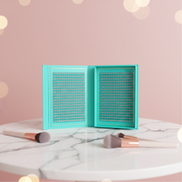 Boîte de rangement vide de luxe personnalisée en papier pour extensions de cils, faux cils roses, avec fermeture magnétique