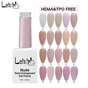 Lehchis 15ml HEMA TPO FREE Jelly <strong>Nude</strong> Gel <strong>Nail</strong> Polish Set Transparent Semi Permanent Soak Off <strong>Nail</strong> Art Manicure <strong>Varnish</strong> - Product Image 2