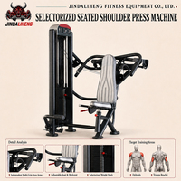 Machine de musculation commerciale à pression dorsale assise avec siège réglable pour l'entraînement des deltoides
