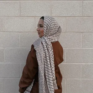 이슬람 숙녀 hijab keffiyeh 팔레스타인 하이 퀄리티 hijab 자수 keffiyeh 팔레스타인 모달 스카프에 대한 keffiyeh 인쇄 모달