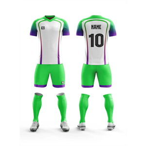 Nouvel ensemble d'uniformes de football unisexe, personnalisable avec logo, maillots respirants à manches courtes, découpe automatisée - Product Image 6