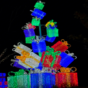 <b>LED</b> Christmas Gift Box <b>Tree</b> Motif <b>Light</b> Outdoor Holiday Decoration for Park Mall Display - Product Image 1