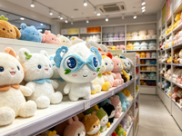 Figurine en peluche de dessin animé exquise, jouet en coton doux et moelleux, objet de collection, cadeau d'anniversaire pour enfants, design personnalisé en coton