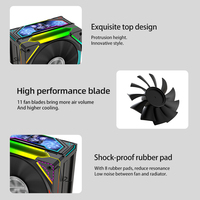 RGEEK Refroidisseur de CPU RGB 4 Caloducs Ventilateur d'ordinateur pour processeur de Pc LGA 115X 1700 AM4 AM5 120mm Ventilateur de refroidissement de CPU Refroidisseur d'air Dissipateur thermique