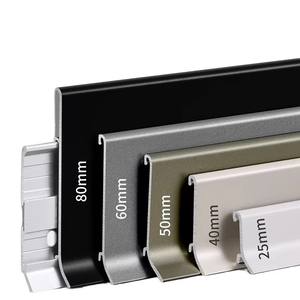 OEM H80mm Ligne de plinthes LED montées en surface Profilés en aluminium Plinthe Décoration murale d'angle Barre lumineuse - Product Image 1
