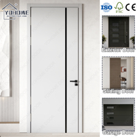 Portes intérieures en bois massif modernes blanches sur mesure Yohome Factory, pré-assemblées en HDF/MDF pour chambres et maisons
