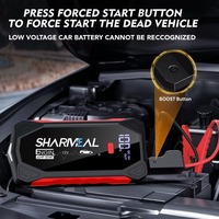 Démarreur de Voiture Portable d'Urgence SHARMEAL 12V 7200mAh avec Batterie Externe pour Voiture - Stock US