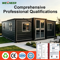 Maison conteneur extensible à prix raisonnable, moderne, 30 pieds, 2 chambres, préfabriquée