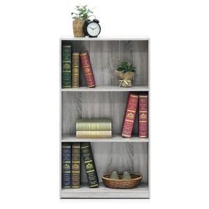 Librería Moderna Gris de 3 Niveles SENYU, Mueble Independiente para Ahorrar Espacio en Sala de Estar u Oficina, Estante de Madera MDF - Product Image 5