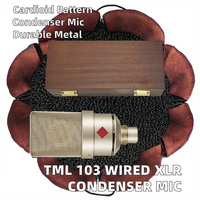 TML 103 Premium Microphone XLR filaire à condensateur à grand diaphragme cardioïde pour l'enregistrement en studio de performances en direct en métal
