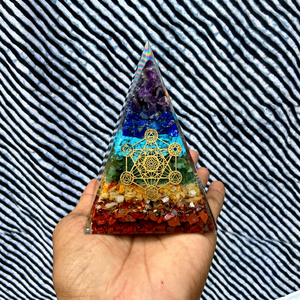 Black Tourmaline <b>Orgonite</b> Pyramid Handmade Crystal Decor for Meditation Yoga Spiritual Home Decoration and Gift - Product Image 1