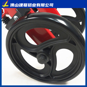 Déambulateur en alliage d'aluminium avec siège pour personnes âgées, léger et pliable, rouge - Product Image 5