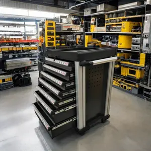 Высококачественный многофункциональный металлический шкаф для инструментов для гаража с тележкой для ручных инструментов