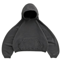 Sweat à capuche oversize en molleton doux de coton pour homme, coupe courte, épaules tombantes, logo personnalisé, direct usine, coupe carrée, impression en relief