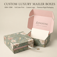 Boîte cadeau de luxe vintage à motif floral botanique et oiseaux, avec languette de tirage, vert sauge et rose, pour bijoux, artisanat, cadeaux, personnalisable OEM