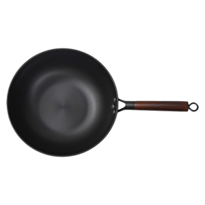 Wholesale High Quality <strong>Iron</strong> <strong>Cast</strong> Wok Cooking Cookware <strong>Cast</strong> <strong>Iron</strong> <strong>Traditional</strong> Chinese Wok Pan with Wooden Handle - Product Image 3
