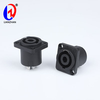 Prise de haut-parleur femelle en nylon à 4 pôles pour montage sur circuit imprimé AudioSpeakon