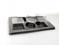 Barquette en plastique jetable avec couvercle transparent, rectangulaire, en PET et PP, taille personnalisable, OEM/ODM disponible, emballage alimentaire pour gâteaux