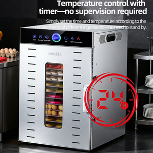 Déshydrateur alimentaire populaire en acier inoxydable pour la maison, 16 couches, pour poisson séché, porc, bœuf, poulet, saumon, crevettes, haricots - Product Image 2