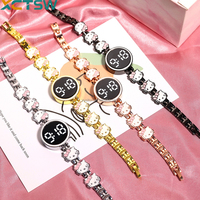 Jam Tangan Wanita LED Fashion 8151 Terlaris, Tali Logam Magnetik, Layar Bulat, Desain Eksklusif, Jam Digital