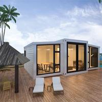 Maisons Modulaires de Luxe Portables 20 pieds 40 pieds, Conteneurs Extensibles en Acier, Petites Villas Préfabriquées de Luxe avec 1 à 4 Chambres