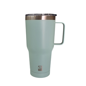 Gobelet isotherme en acier inoxydable de 900 ml avec couvercle et poignée, tasse de voyage portable au design minimaliste, résistant à l'eau bouillante - Product Image 1