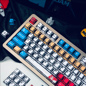 คีย์แคปธีมการ์ตูนกันดั้ม เมชา โปรไฟล์เชอร์รี่ 130 ปุ่ม PBT Dye-sub สำหรับคีย์บอร์ดเกมมิ่งแบบกลไก 61/75/87/98/108 ปุ่ม แบบกำหนดเอง ODM/OEM - Product Image 3